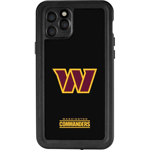 NFL Washington Commanders Black Background iPhone 11 Pro Waterproof Case