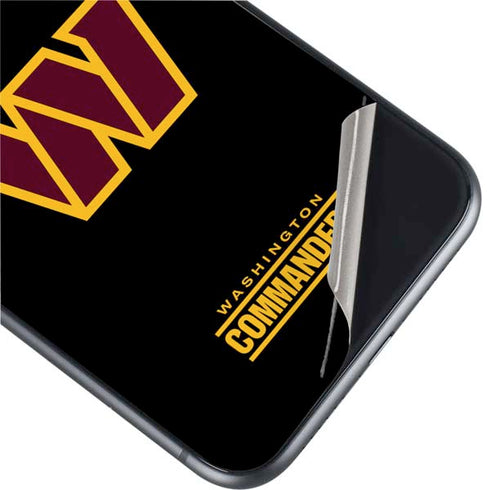 NFL Washington Commanders Black Background iPhone 11 Skin