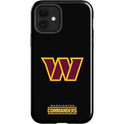 NFL Washington Commanders Black Background iPhone 12 Impact Case
