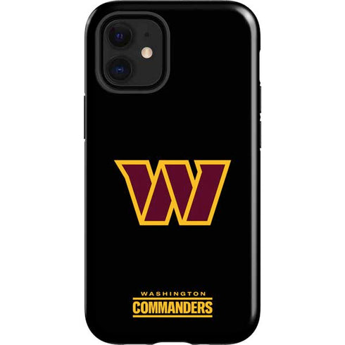 NFL Washington Commanders Black Background iPhone 12 Mini Impact Case