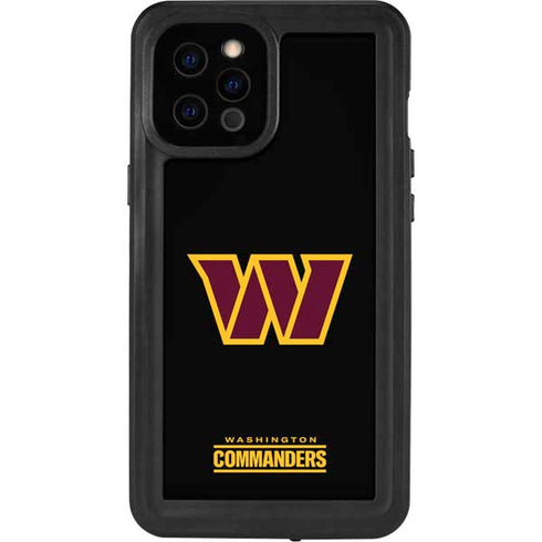 NFL Washington Commanders Black Background iPhone 12 Pro Max Waterproof Case