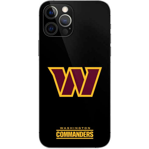 NFL Washington Commanders Black Background iPhone 12 Pro Skin