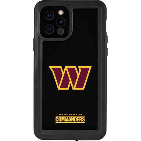 NFL Washington Commanders Black Background iPhone 12 Pro Waterproof Case