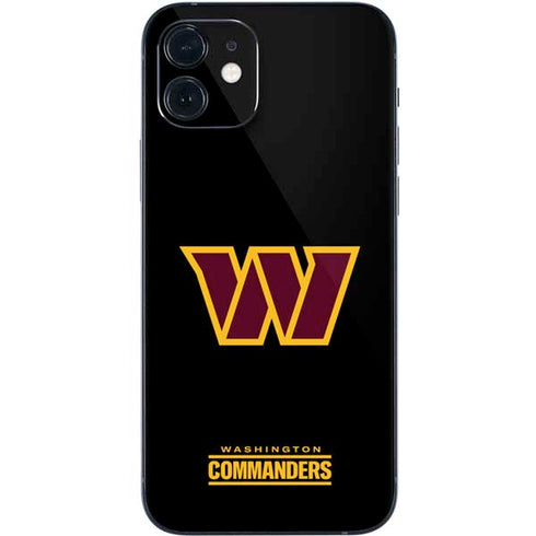 NFL Washington Commanders Black Background iPhone 12 Skin