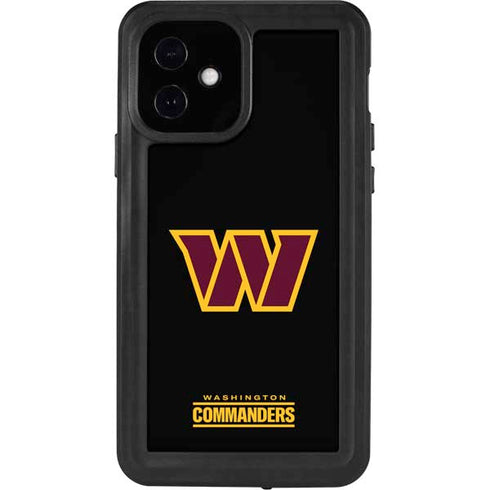 NFL Washington Commanders Black Background iPhone 12 Waterproof Case