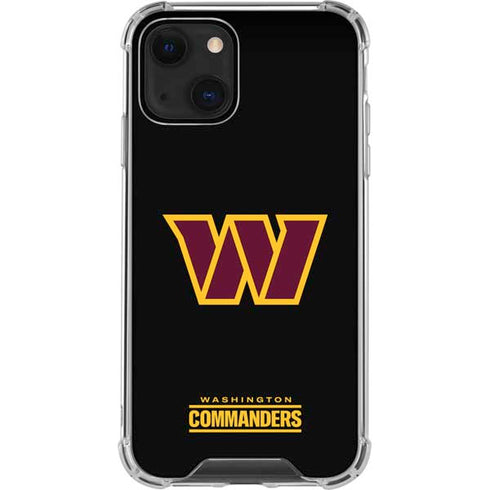 NFL Washington Commanders Black Background iPhone 13 Mini Clear Case