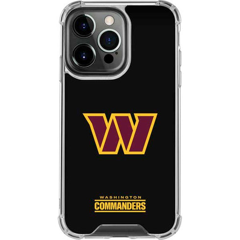 NFL Washington Commanders Black Background iPhone 13 Pro Clear Case