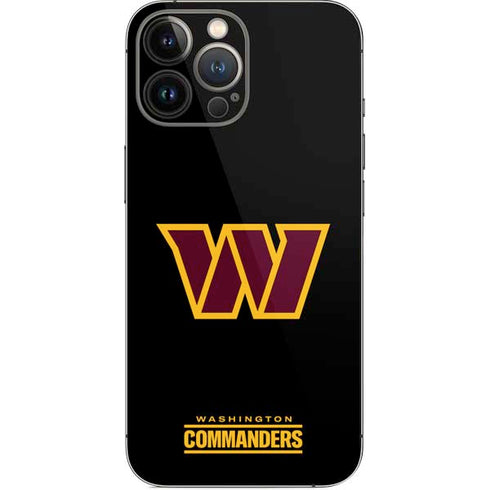 NFL Washington Commanders Black Background iPhone 13 Pro Max Skin