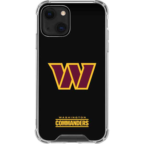 NFL Washington Commanders Black Background iPhone 14 Plus Clear Case