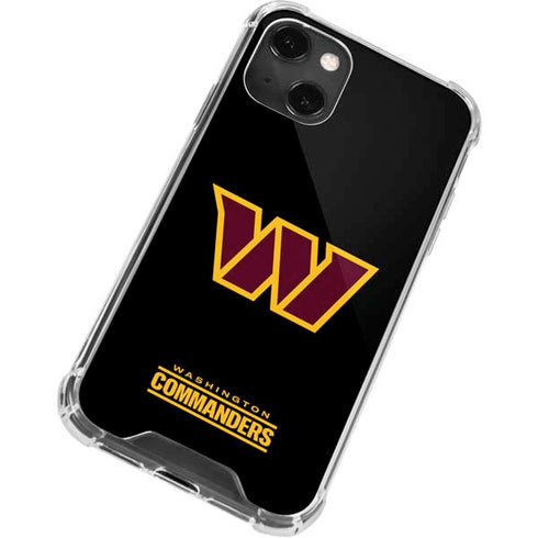 NFL Washington Commanders Black Background iPhone 14 Plus Clear Case