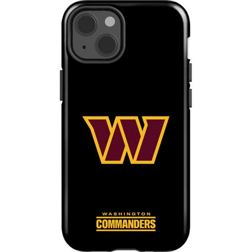 NFL Washington Commanders Black Background iPhone 15 Impact Case