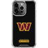 NFL Washington Commanders Black Background iPhone 14 Pro Clear Case