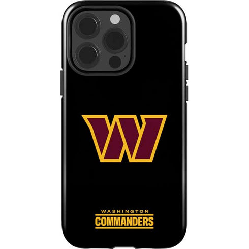 NFL Washington Commanders Black Background iPhone 15 Pro Impact Case