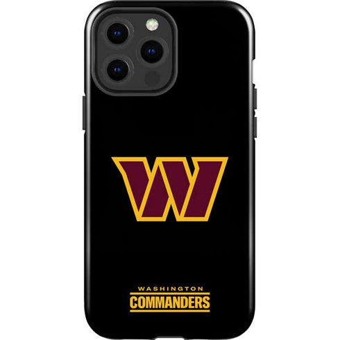 NFL Washington Commanders Black Background iPhone 15 Pro Max Impact Case