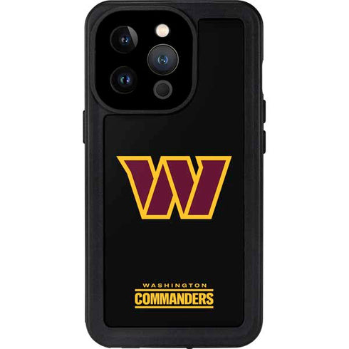 NFL Washington Commanders Black Background iPhone 14 Pro Waterproof Case