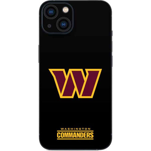 NFL Washington Commanders Black Background iPhone 14 Skin