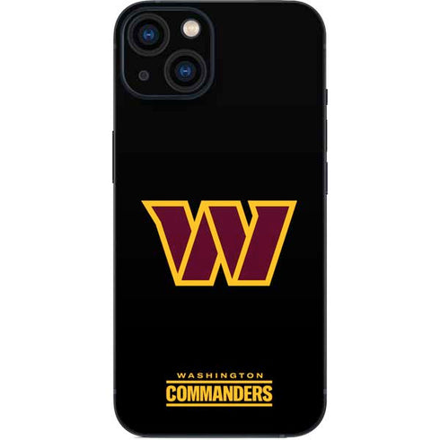 NFL Washington Commanders Black Background iPhone 15 Skin