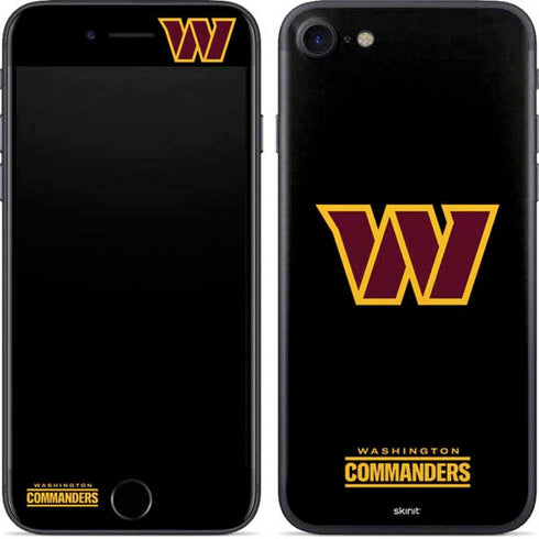 NFL Washington Commanders Black Background iPhone 7 Skin