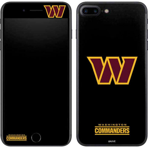 NFL Washington Commanders Black Background iPhone 8 Plus Skin