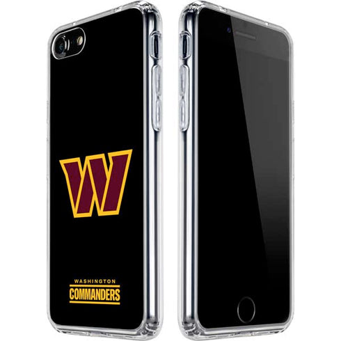 NFL Washington Commanders Black Background iPhone SE (2nd & 3rd Gen) Clear Case