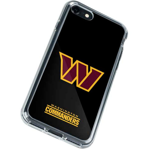 NFL Washington Commanders Black Background iPhone SE (2nd & 3rd Gen) Clear Case