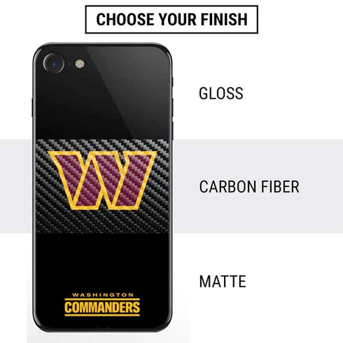 NFL Washington Commanders Black Background iPhone SE (2nd & 3rd Gen) Skin