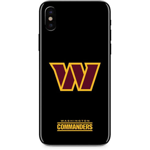 NFL Washington Commanders Black Background iPhone XS Skin