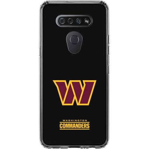 NFL Washington Commanders Black Background LG K51/Q51 Clear Case