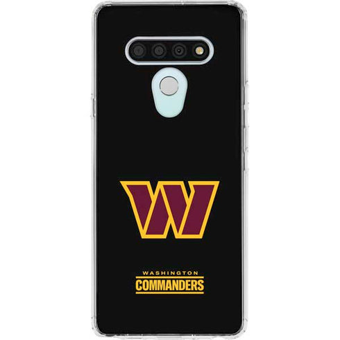 NFL Washington Commanders Black Background LG Stylo 6 Clear Case