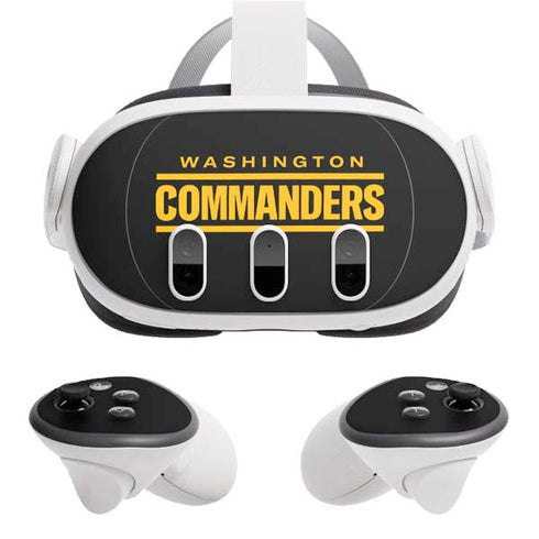 NFL Washington Commanders Black Background Meta Quest 3 Skin
