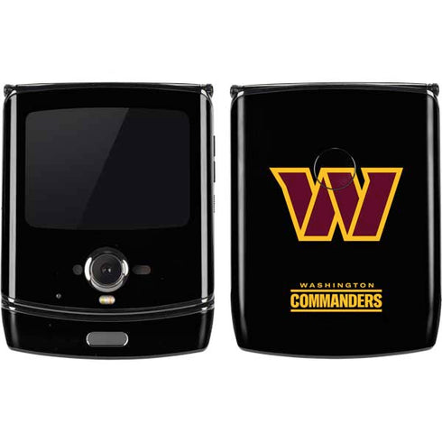 NFL Washington Commanders Black Background Motorola RAZR Skin