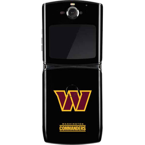 NFL Washington Commanders Black Background Motorola RAZR Skin