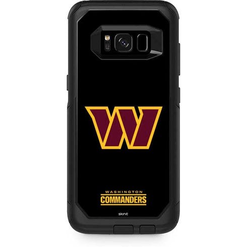 NFL Washington Commanders Black Background Otterbox Commuter Galaxy Skin