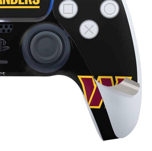 NFL Washington Commanders Black Background PS5 Controller Skin