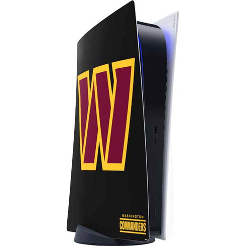NFL Washington Commanders Black Background PS5 Digital Edition Console Skin