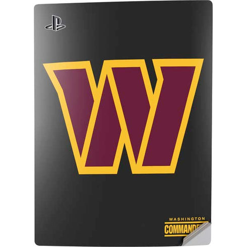 NFL Washington Commanders Black Background PS5 Digital Edition Console Skin