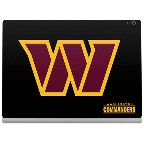 NFL Washington Commanders Black Background Surface Book 2 13.5in Skin
