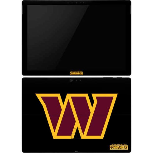 NFL Washington Commanders Black Background Surface Pro 6 Skin
