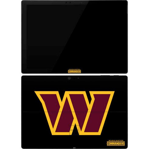 NFL Washington Commanders Black Background Surface Pro 7 Skin