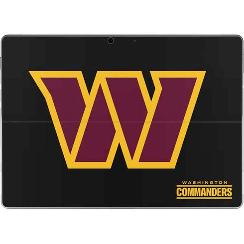 NFL Washington Commanders Black Background Surface Pro 8 Skin