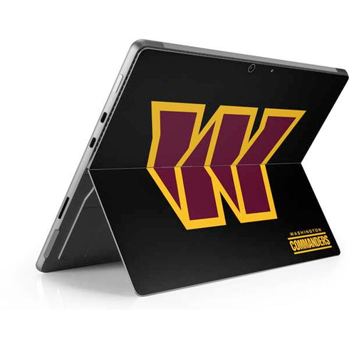 NFL Washington Commanders Black Background Surface Pro 8 Skin