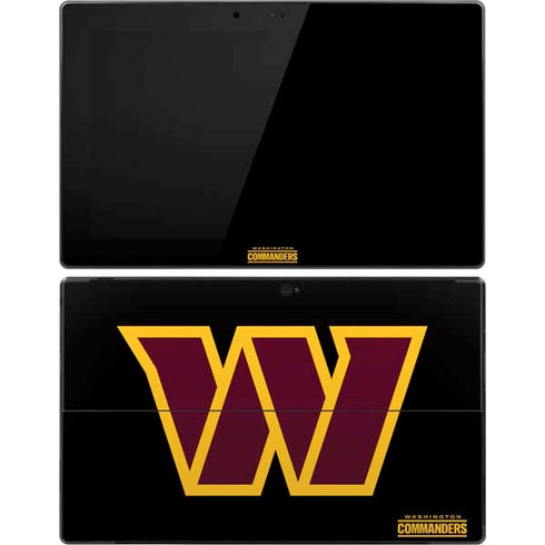 NFL Washington Commanders Black Background Surface Pro Tablet Skin