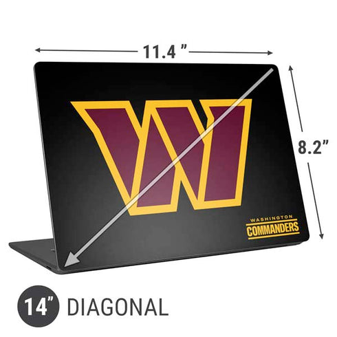 NFL Washington Commanders Black Background Universal Laptop 14in (11.4 x 8.2in) Skin