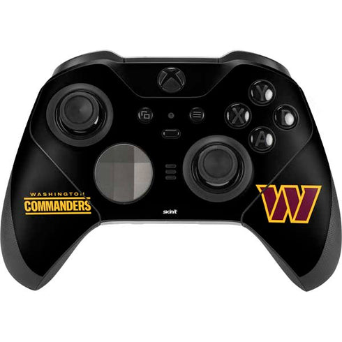 NFL Washington Commanders Black Background Xbox Elite Wireless Controller Series 2 Skin