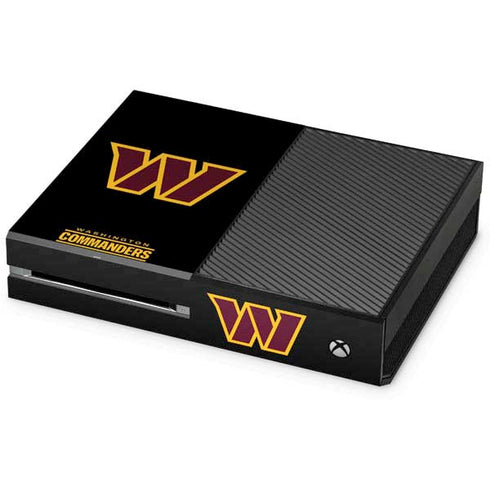 NFL Washington Commanders Black Background Xbox One Console Skin