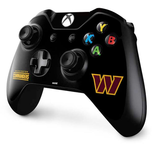 NFL Washington Commanders Black Background Xbox One Controller Skin