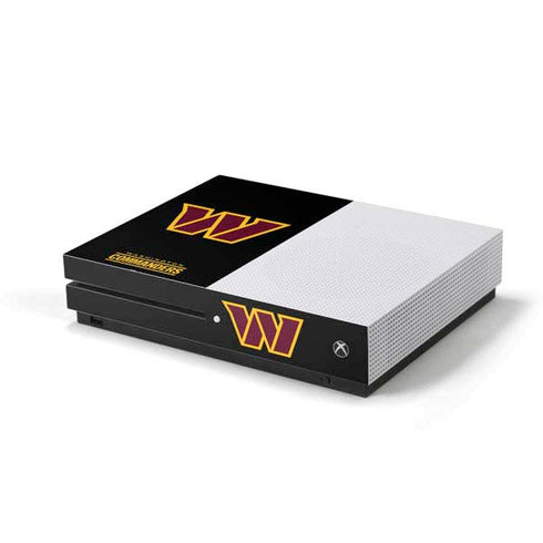 NFL Washington Commanders Black Background Xbox One S Console Skin