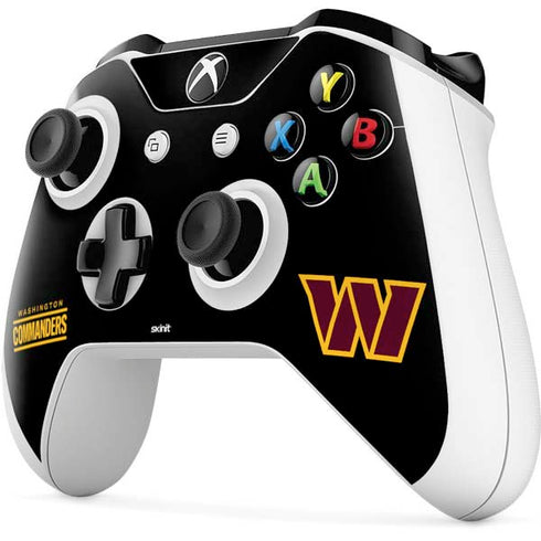 NFL Washington Commanders Black Background Xbox One S Controller Skin