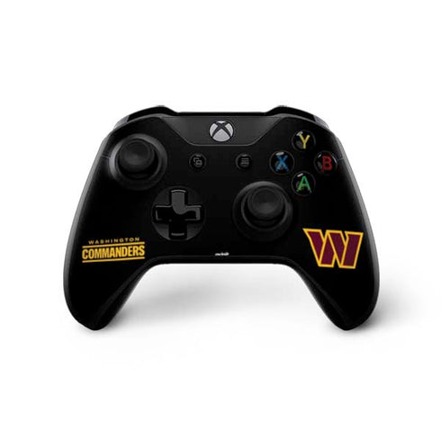 NFL Washington Commanders Black Background Xbox One X Controller Skin