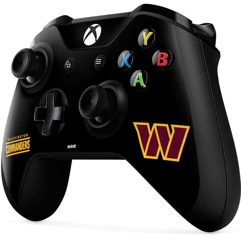 NFL Washington Commanders Black Background Xbox One X Controller Skin
